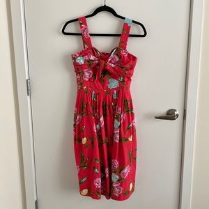 Vineyard Vines Kentucky Derby tie-top Floral Dress size 00